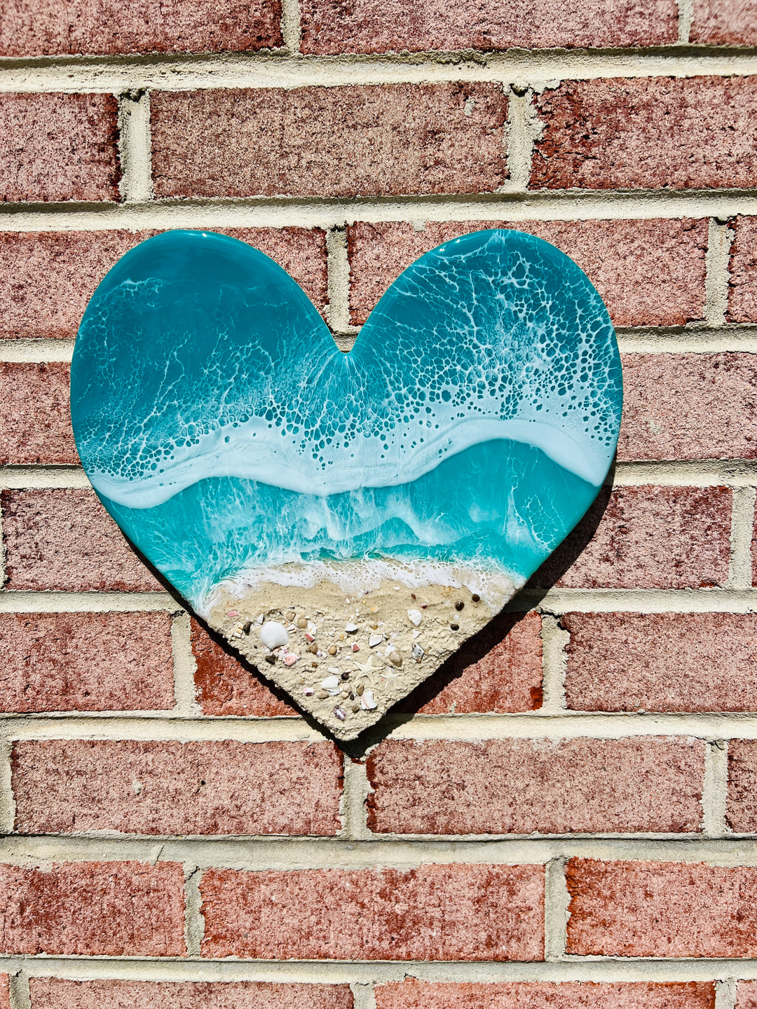 Ocean Resin Heart | Teal