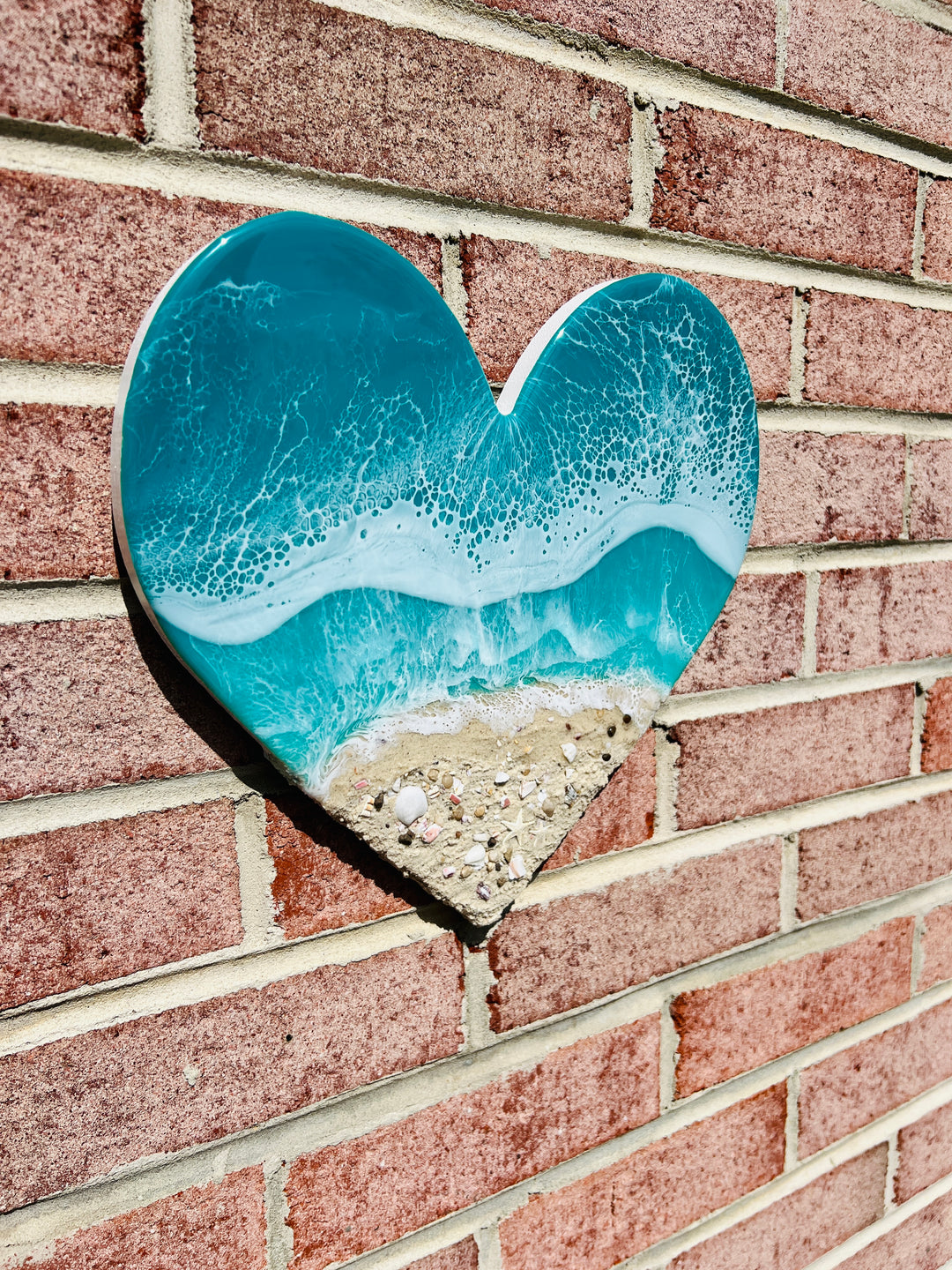 Ocean Resin Heart | Teal